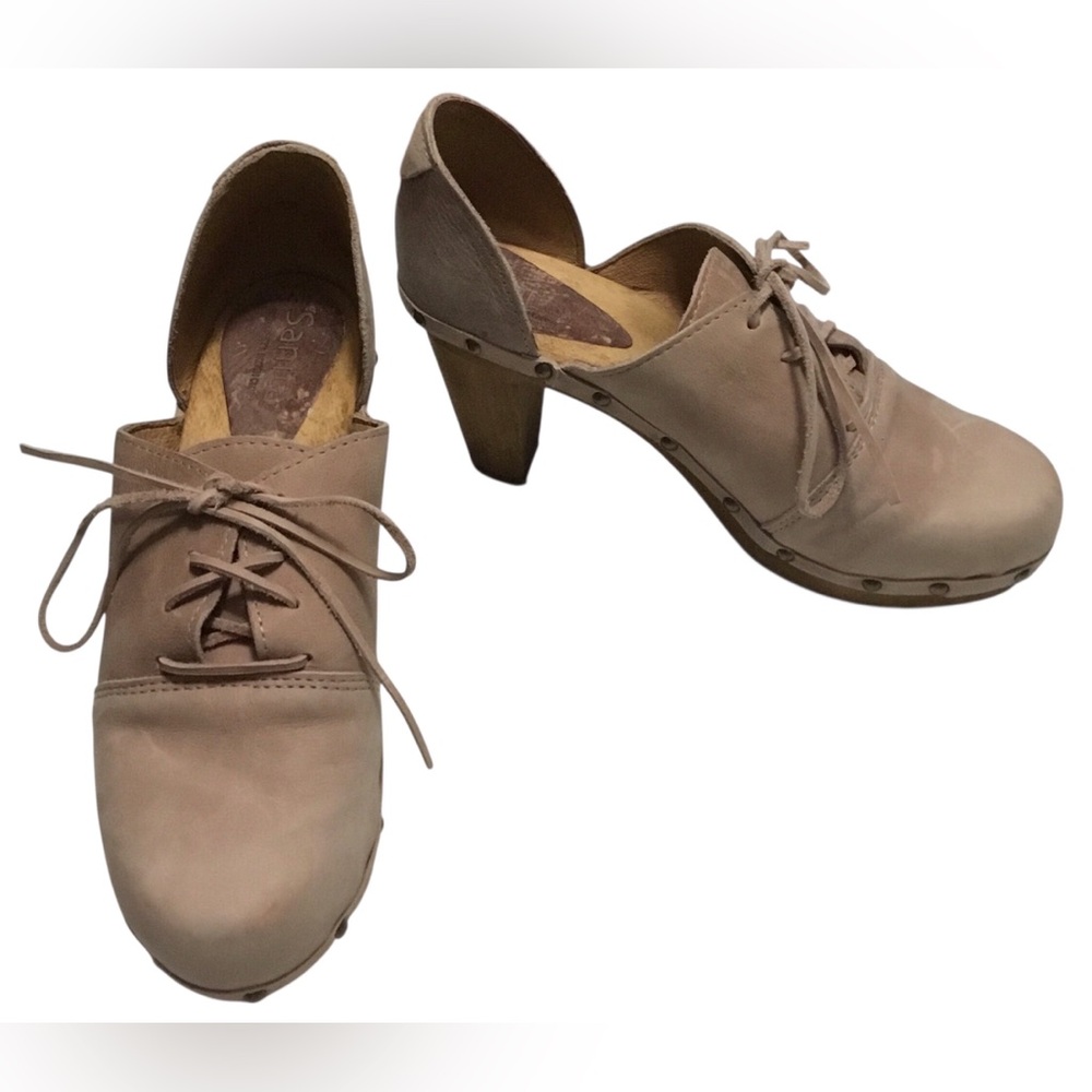 Sanita ‘The Original Danish Clogs’ Leather Lace-up Heels